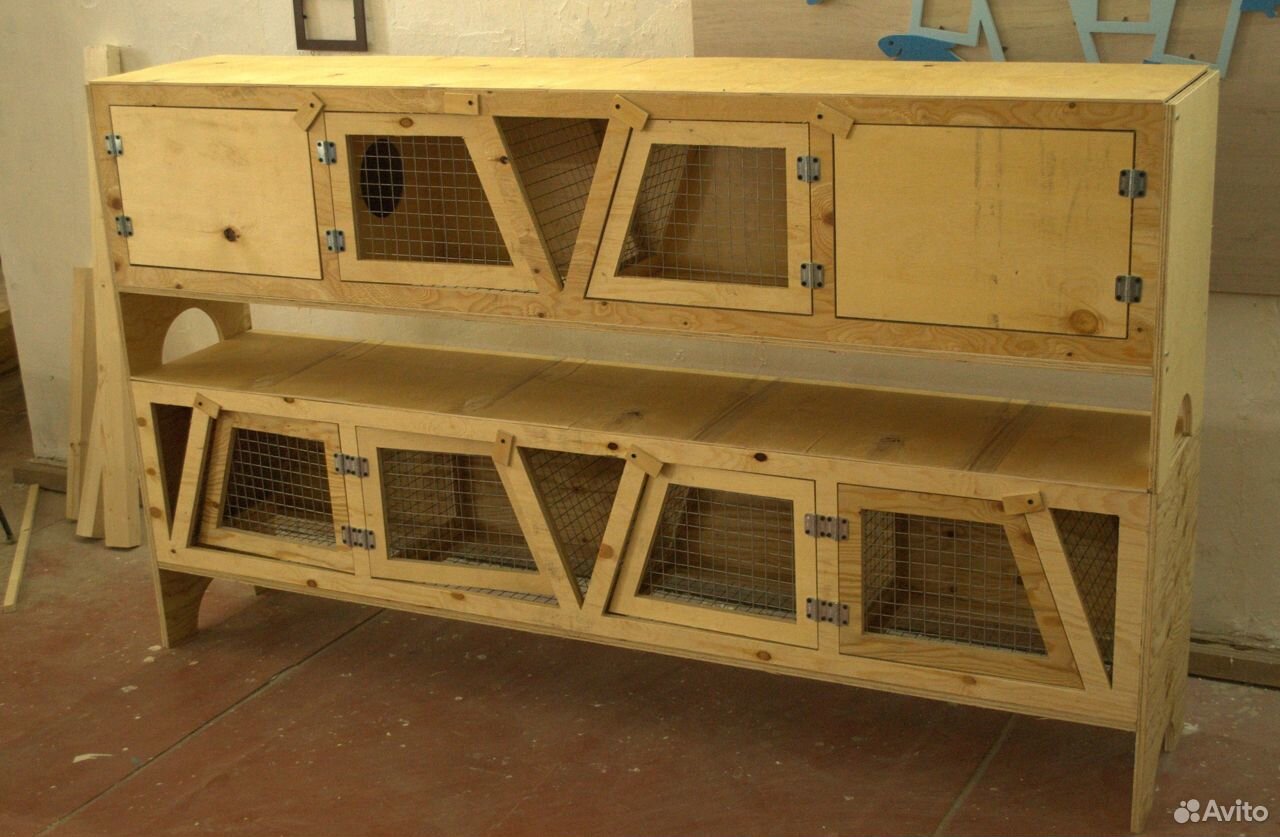 Клетка для кроликов деревянная модель C045 купить на Зозу.ру - фотография № 1