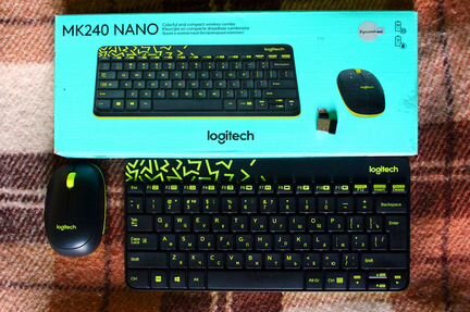 Клавиатура и мышь Logitech Wireless MK240 Nano