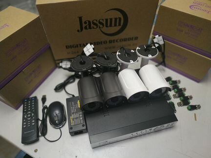 Комплект видеонаблюдения Jassun на 4 камеры