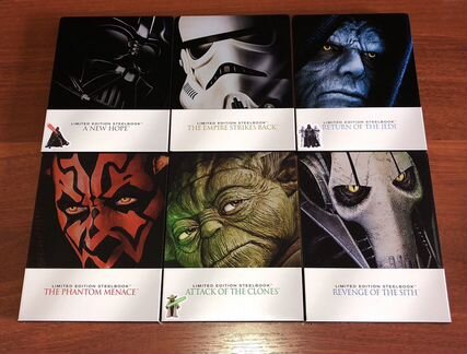 Star Wars Saga Steelbook collection blu-ray