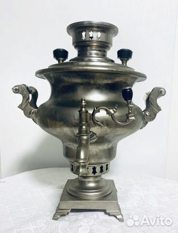 Самовар старинный угольный «репка»