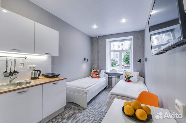 

Квартира-студия, 12 м², 2 кровати