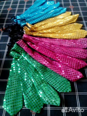 Галстук карнавальный цветной