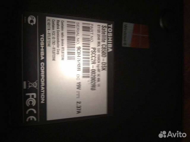 Ноутбук toshiba satellite C850D в разбор