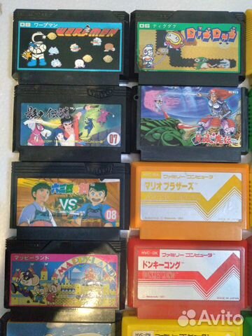 Японские картриджи Денди.Famicom