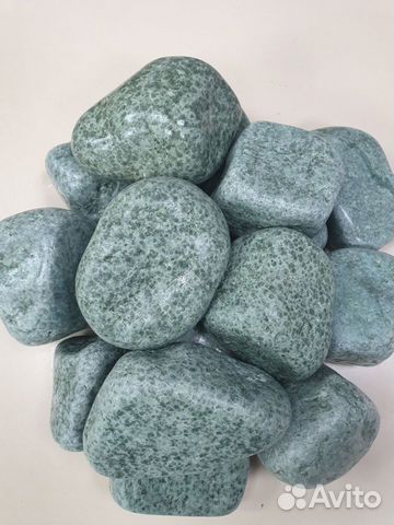 Камень для бани жадеит шлифованно-галтованный
