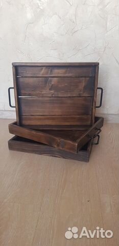 Поднос деревянный