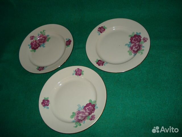 Три большие тарелки СССР Дулево