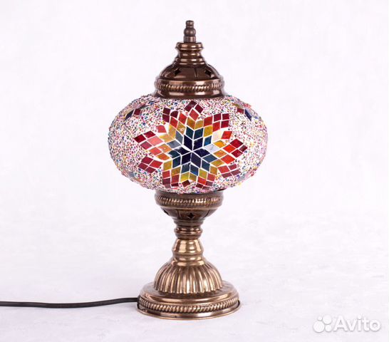 Турецкие настольные лампы с мозаичными плафонами