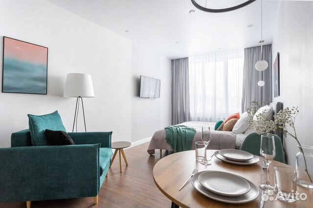 

Квартира-студия, 25 м², 2 кровати