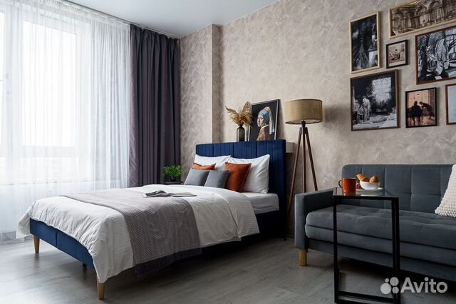 

Квартира-студия, 32 м², 2 кровати