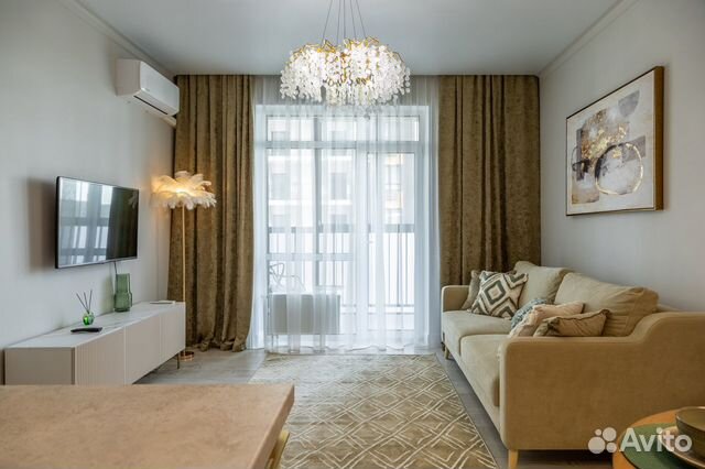 

1-к. квартира, 44 м², 2 кровати