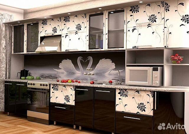 Кухонные гарнитуры с рисунками