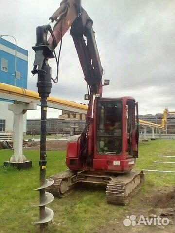 Аренда мини экскаватора с ямобуром, гидромолотом