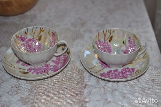 Чайные пары Дулево "Розовая сирень"— фотография №1