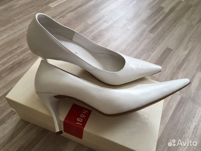 Белые туфли / свадебные туфли Hogl