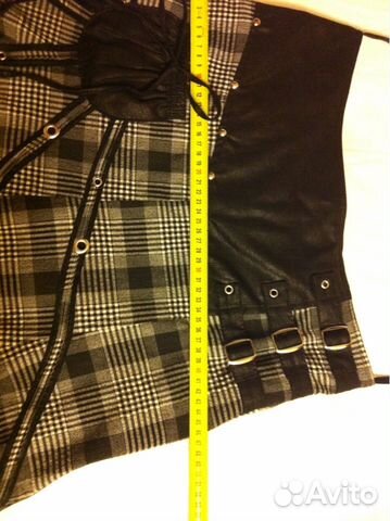 Р.-48 Юбка в клеточку, теплая