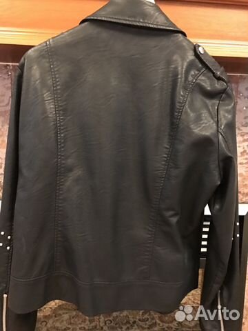 Кожаная куртка косуха Marks and Spenser экокожа, н