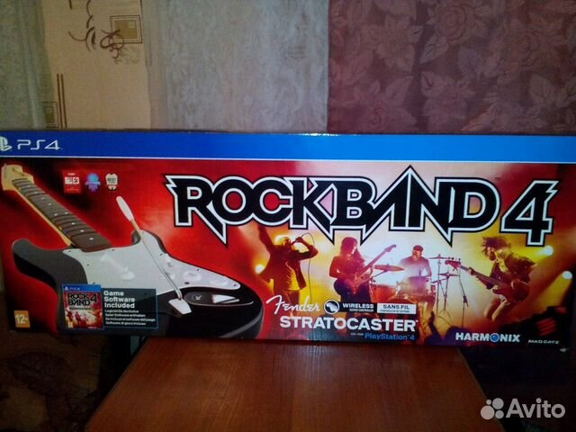 Гитара + игра Rockband (PS4)
