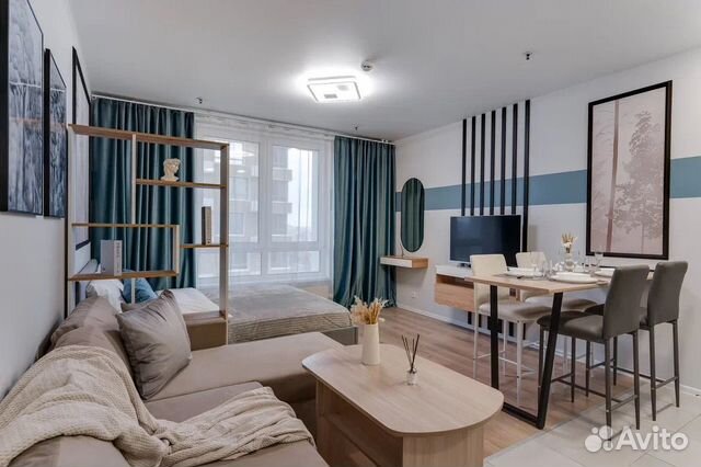 

Квартира-студия, 28 м², 2 кровати