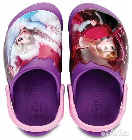 Сабо сандалии Crocs Frozen с огоньками С8 и J3