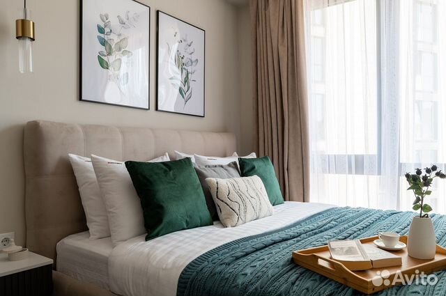 

1-к. квартира, 40 м², 2 кровати