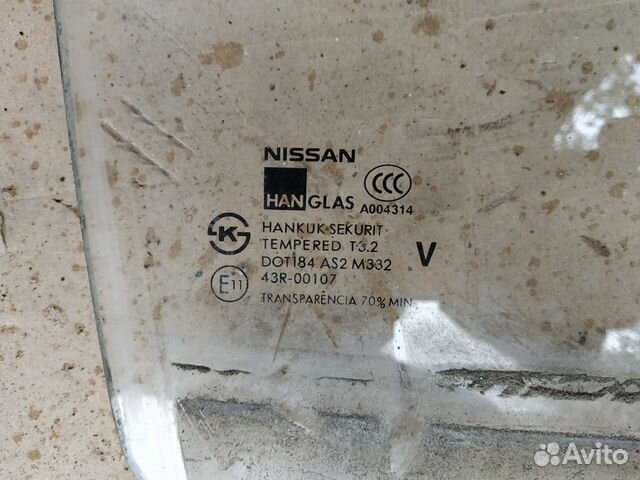 Стекло двери задней правой Ниссан Альмера классик