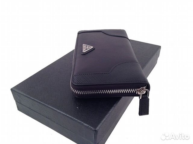 Кожаный клатч кошелек, унисекс Prada арт.1016-3 Кожаный клатч кошелек, унисекс Prada арт.1016-3