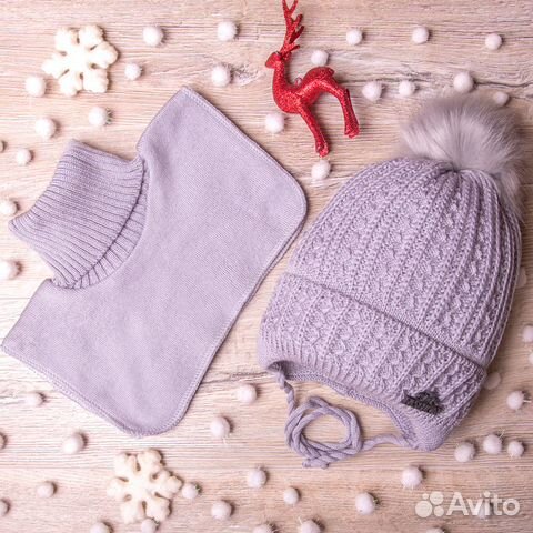 Набор: шапка+манишка,3-6 лет