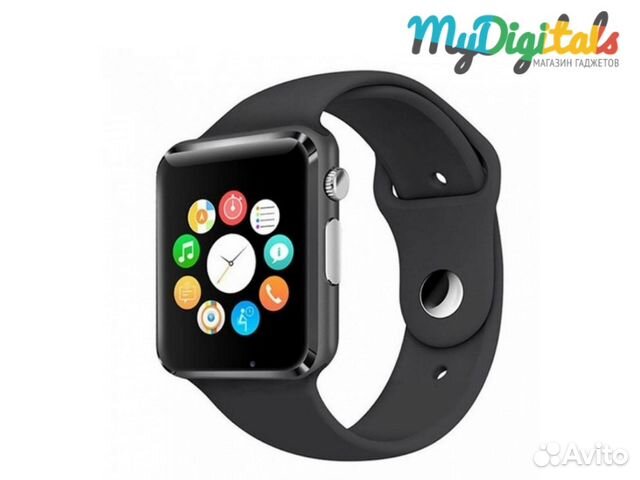 Умные часы телефон Smart Watch A1 Темно-серые