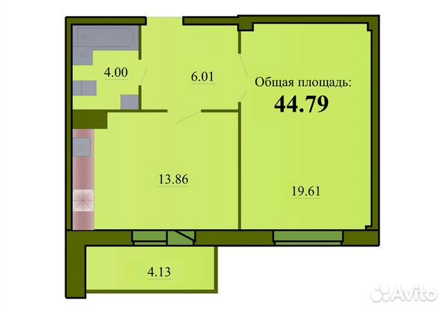 Планировка квартир псков 1-к квартира, 45 м², 1/9 эт. в Псковской области Покупка и аренда квартир Авито