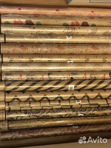 Бумага упаковочная подарочная крафт новая к праздн Бумага упаковочная подарочная крафт новая к праздн