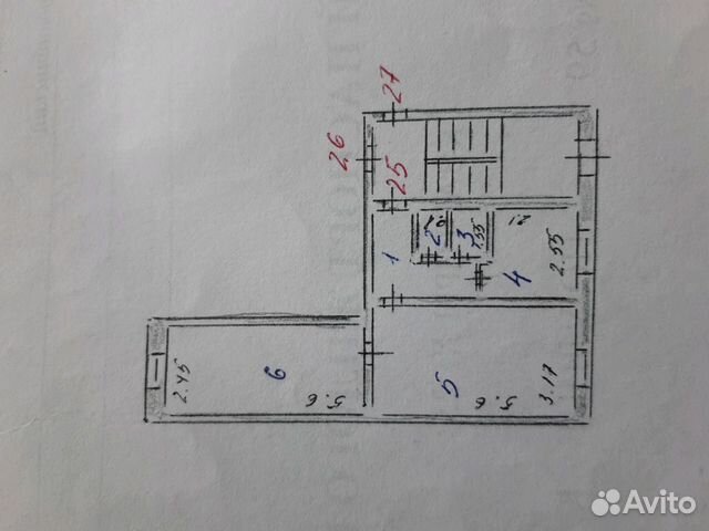 2-к квартира, 45 м², 1/2 эт.