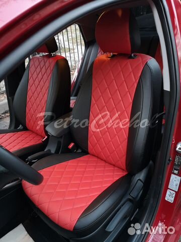 Авточехлы на Kia Rio 4 Ромбы