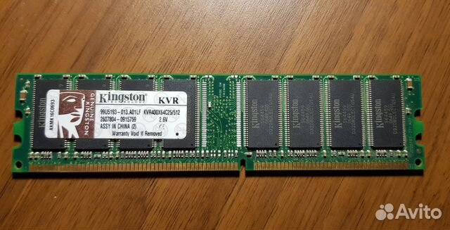 89040002264 Оперативная память Kingston 512Mb DDR-3200-400
