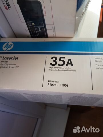 Принтер HP LaserJet P1005 + доп. картридж 35А