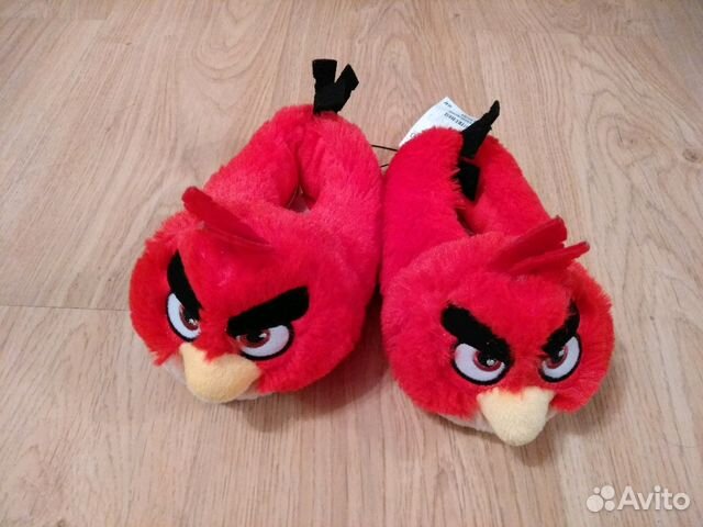 Новые детские тапочки Angry birds Новые детские тапочки Angry birds