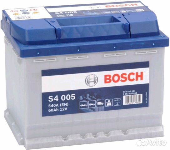 Аккумулятор Bosch S4, 60Ah, 540A, 0 092 S40 050