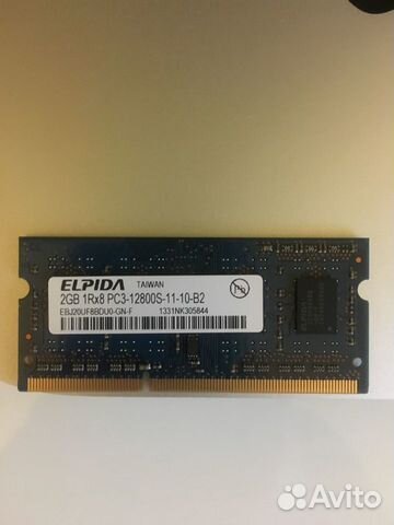 Оперативная память Elpida 2 Гб 1Rx8 PC3-12800S-11