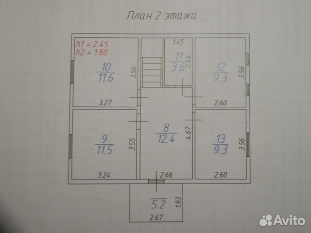 Коттедж 115 м² на участке 8 сот.