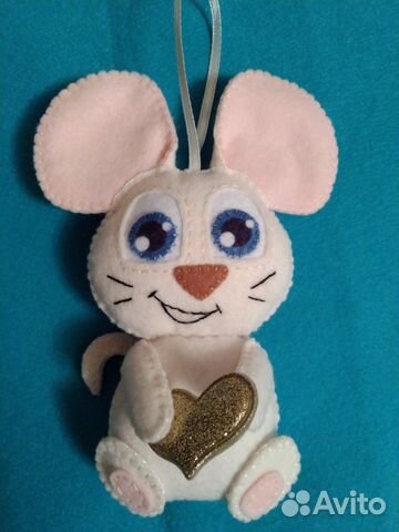Игрушка из фетра мышь