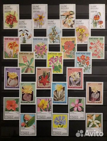 Марки флора цветы 60-90х чистые (6 сканов ) Марки флора цветы 60-90х чистые (6 сканов )