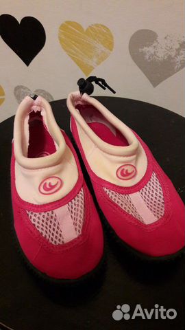 Текстильные тапки для купания в море для девочки