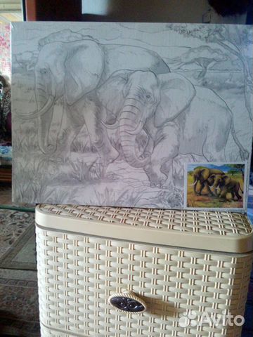 Холст с контуром