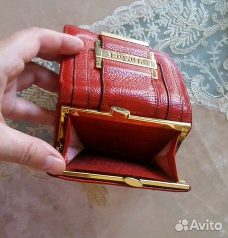 Кошелек versace оригинал италия красный кожаный