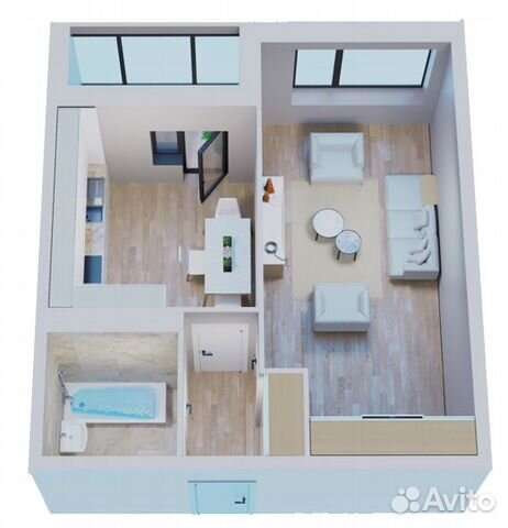 1-к квартира, 42.7 м², 11/12 эт. 1-к квартира, 42.7 м², 11/12 эт.