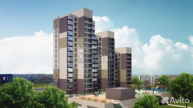 2-к квартира, 61.8 м², 15/16 эт.