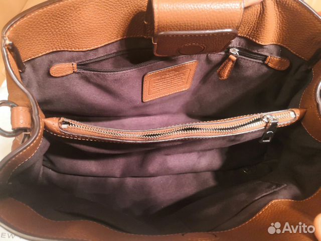 Сумка женская Coach коричневая в хорошем состоянии