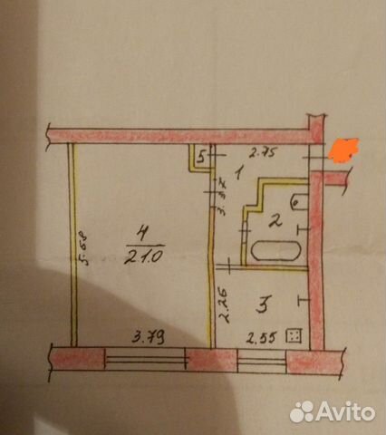 1-к квартира, 35 м², 1/2 эт. 1-к квартира, 35 м², 1/2 эт.