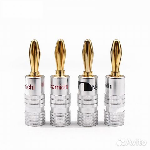 Коннекторы 4 шт Nakamichi Banana Plug бананы Коннекторы 4 шт Nakamichi Banana Plug бананы